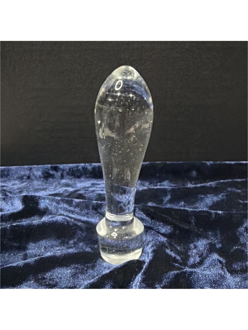 Clear Faceted Glass Bottle Stopper 5 in Long Barware Plug, 1 Count